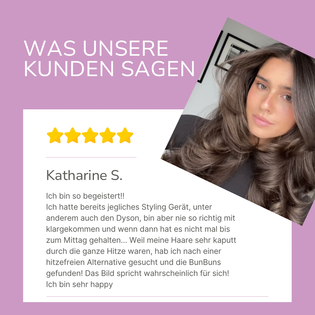 (1+1 Gratis) HaarMony BunBun Lockenwickler - Hitzefrei, Pflegend und Perfekt für den Salon-Look zu Hause!