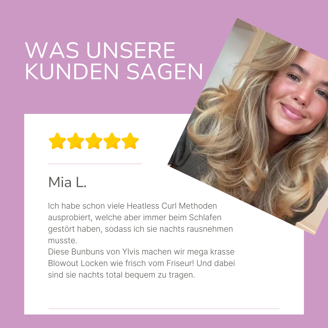 (1+1 Gratis) HaarMony BunBun Lockenwickler - Hitzefrei, Pflegend und Perfekt für den Salon-Look zu Hause!