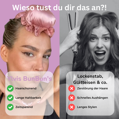 (1+1 Gratis) HaarMony BunBun Lockenwickler - Hitzefrei, Pflegend und Perfekt für den Salon-Look zu Hause!
